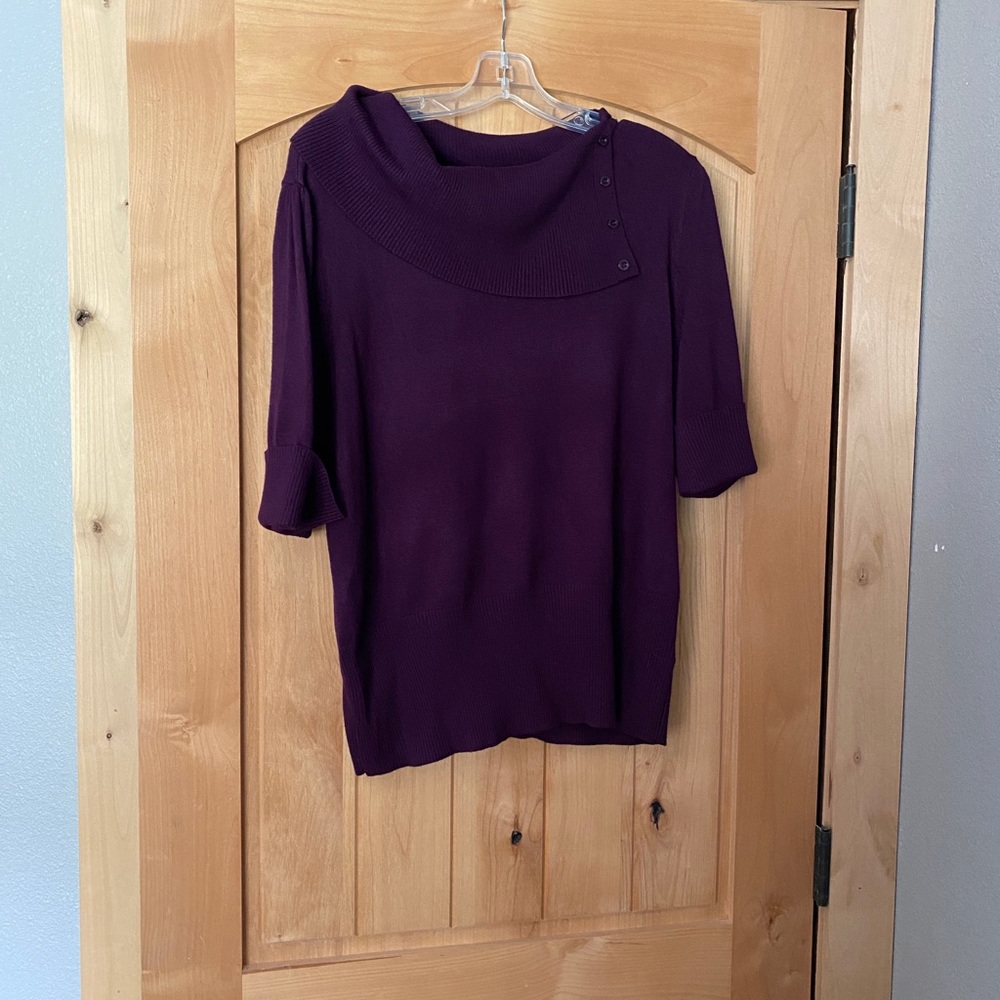 New with tags purple short sleeve sweater Dressbarn